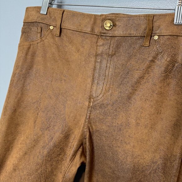 CHICO'S faux suede pull on pants size 1 or M/8 - Picture 2 of 6